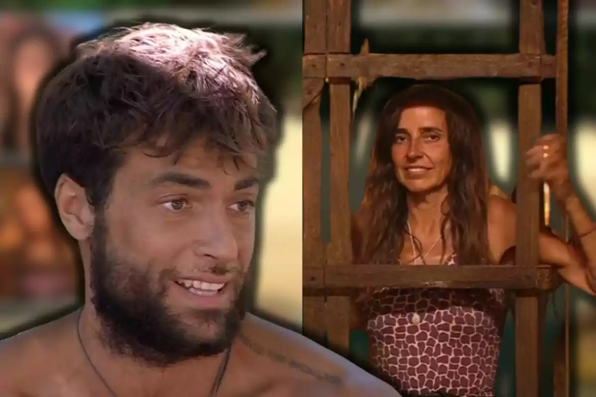 Montoya y Carmen Alcayde en un entorno al aire libre, una de ellas está en primer plano y la otra detrás de una estructura de madera. Montoya y Carmen Alcayde en un entorno al aire libre, una de ellas está en primer plano y la otra detrás de una estructura de madera.