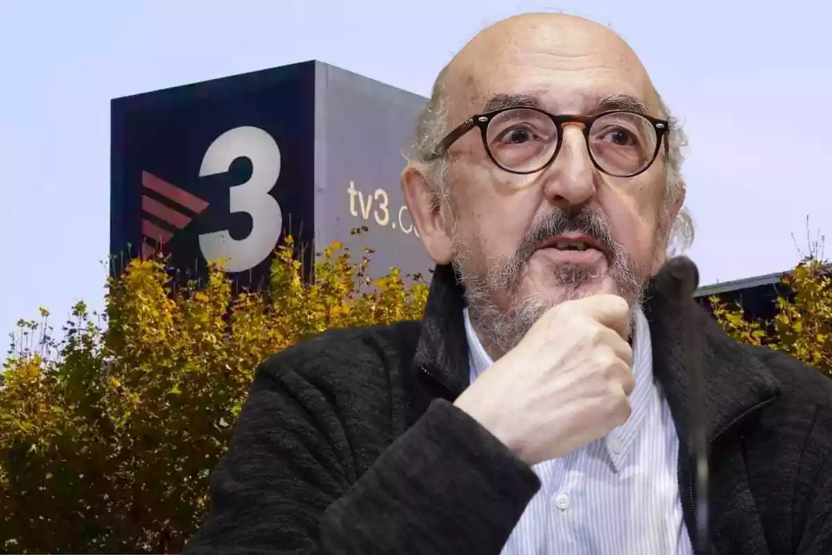 Montaje TV3 y el productor Jaume Roures