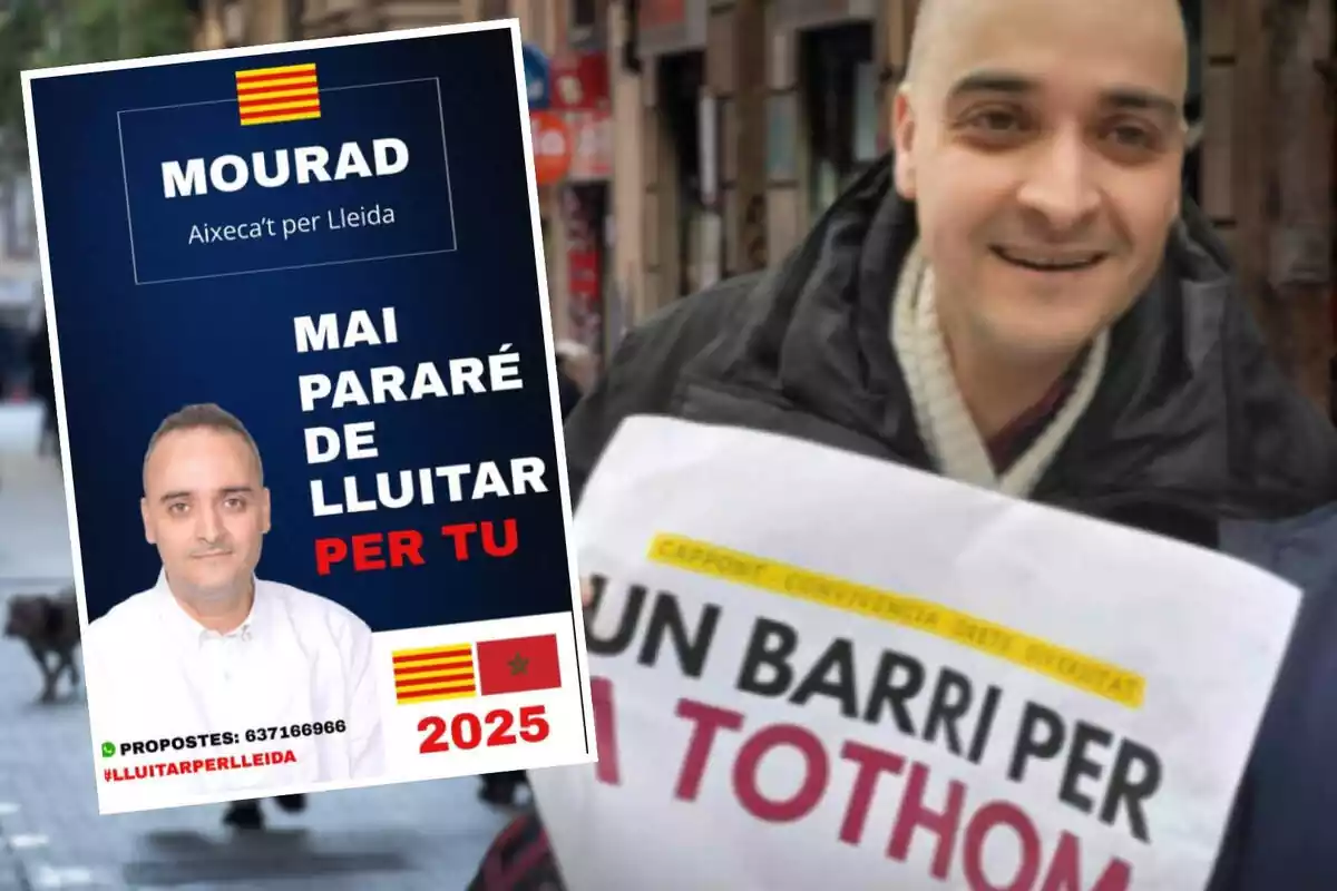 Mourad el Boudouhi, marroqui que presenta su partido para las elecciones en Lleidad