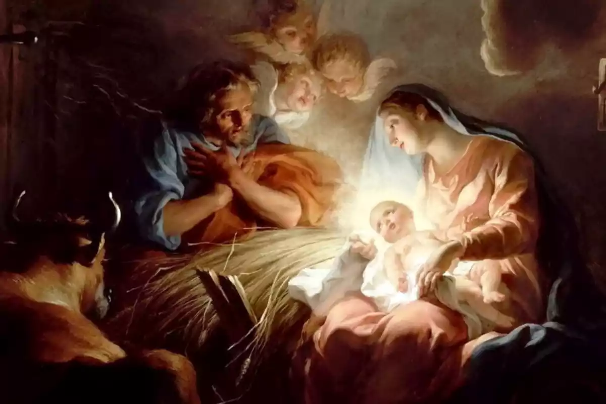 Imagen de la Natividad de Jesús a color