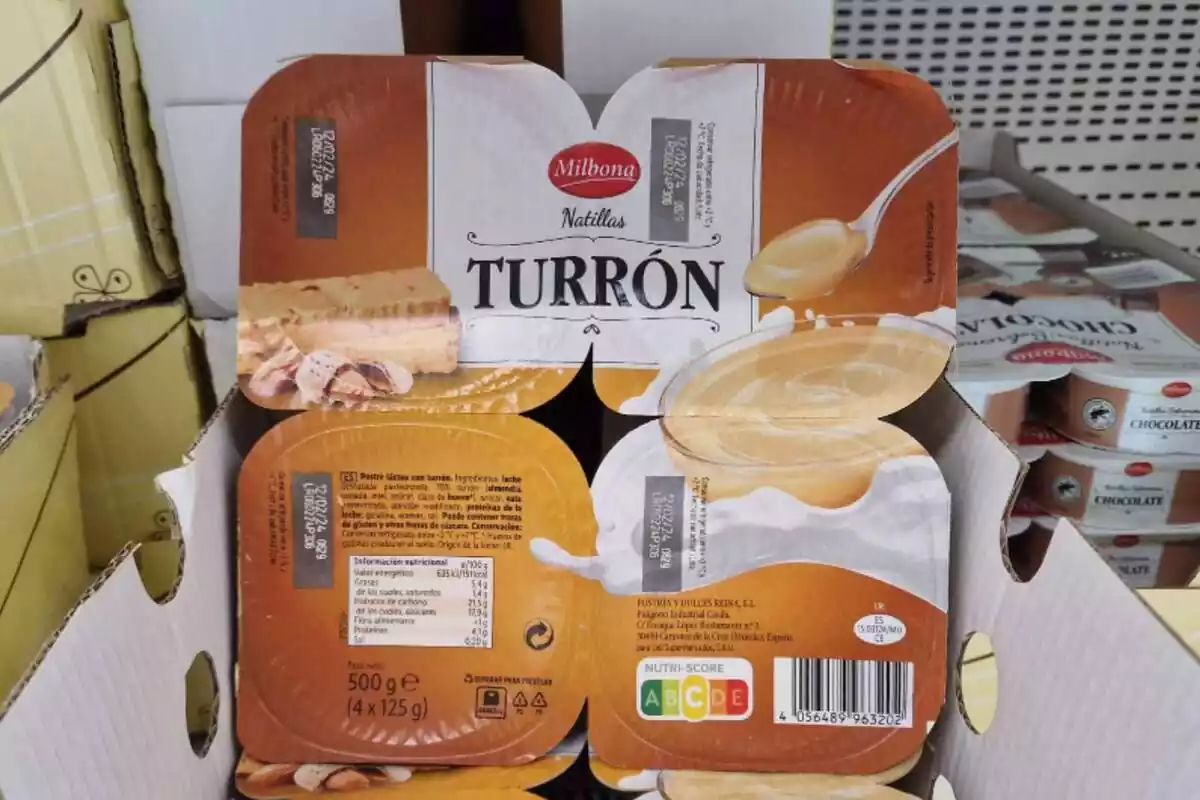 Nuevas natillas sabor turrón de Lidl