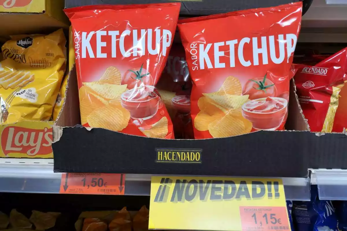 Nuevas patatas fritas sabor ketchup de Mercadona