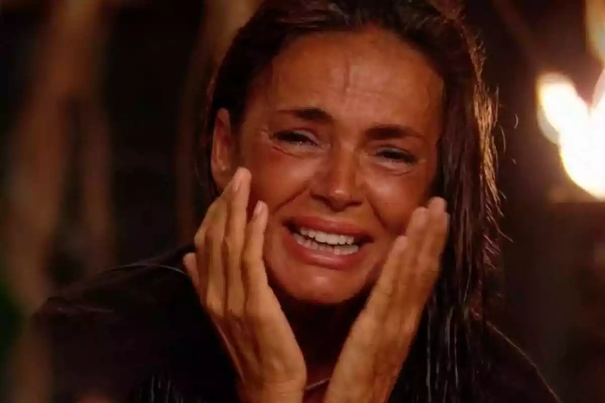 Olga Moreno llorando en ‘Supervivientes 2021’