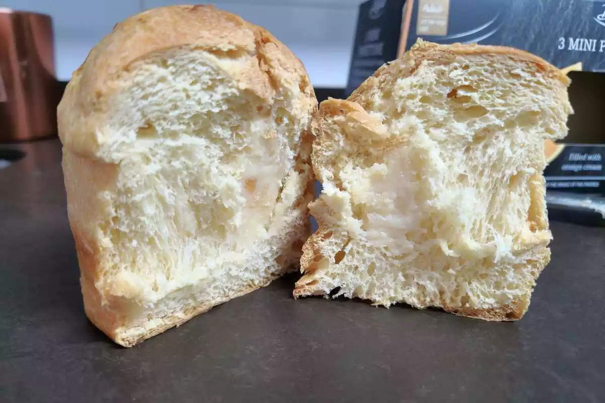 Panettone relleno de leche y crema Panettone relleno de leche y crema