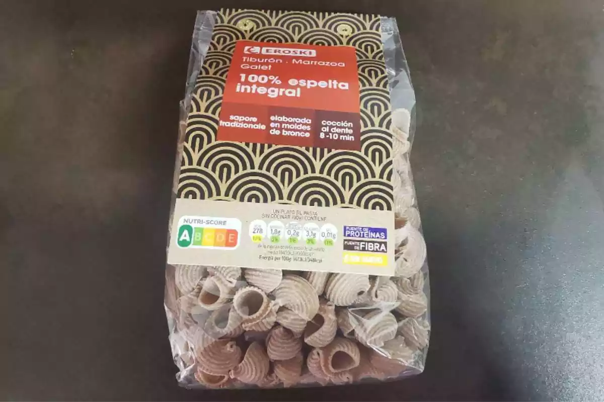 Paquete de pasta 100% espelta integral de Eroski Paquete de pasta 100% espelta integral de Eroski