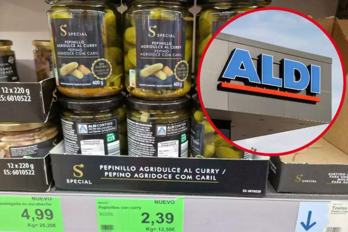 Pepinillos agridulces al curry de Aldi