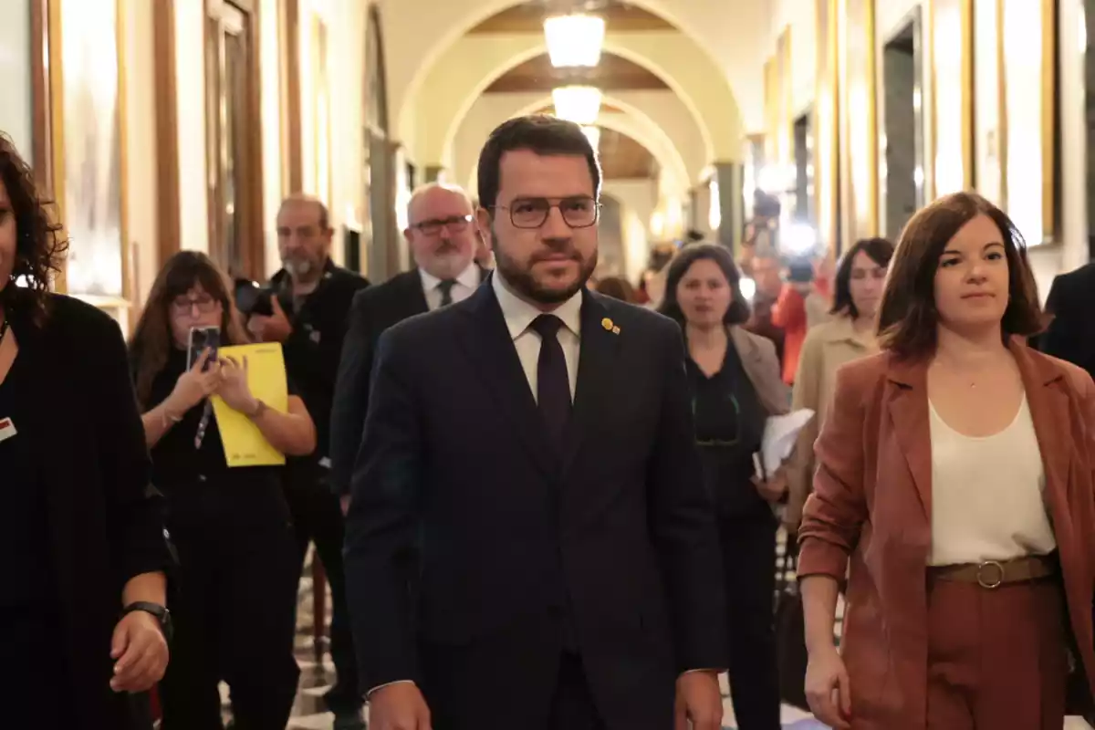 Pere Aragonès en su comparecencia en el Senado el 19 de octubre de 2023