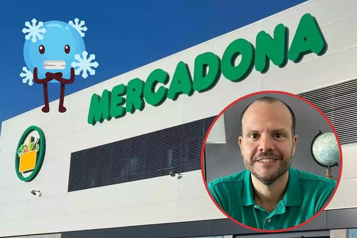 El experto Miodrag Borges delante de Mercadona y emoticono congelado