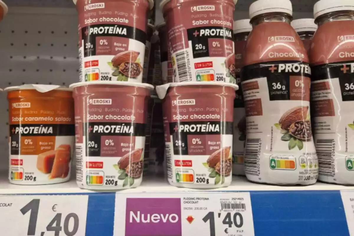 Pudding de chocolate +proteína de Eroski Pudding de chocolate +proteína de Eroski