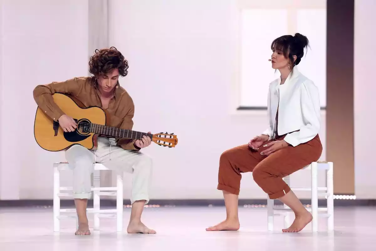 Fotografía de Raoul Vázquez y Andrea Guasch en la gala 4 de Tu Cara Me Suena