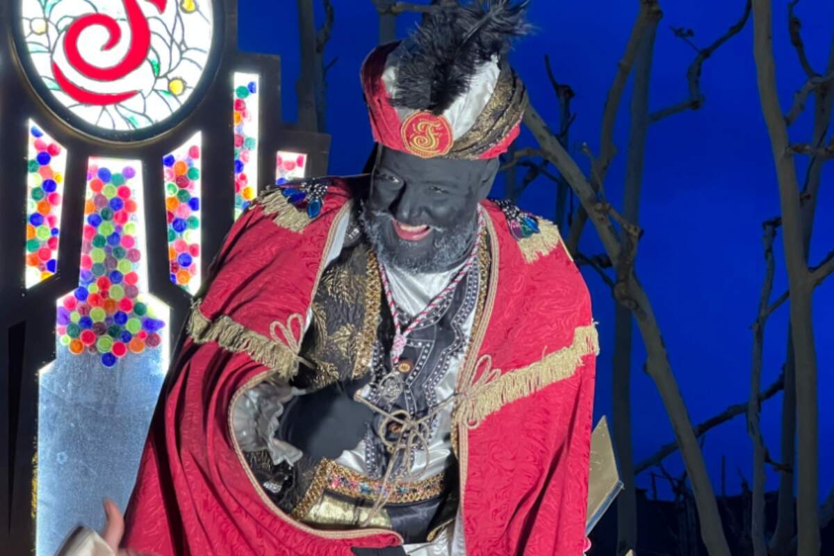 Rey Baltasar en la cabalgata de Reyes de Igualada