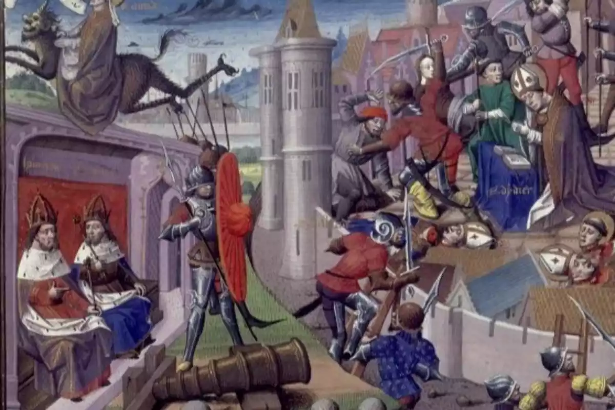 Imagen a color del martirio de San Desiderio de Langres
