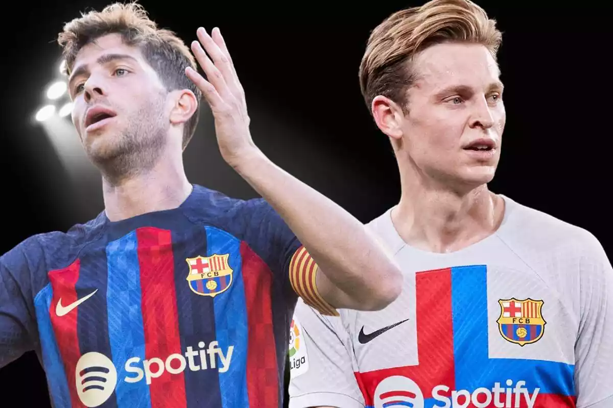 Montaje de Sergi Roberto con Frenkie de Jong