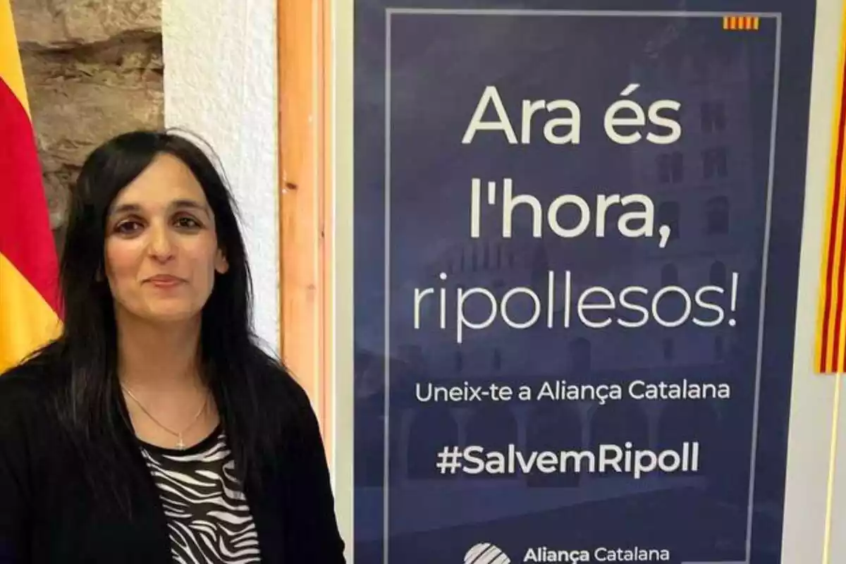 Sílvia Orriols en una rueda de prensa en Ripoll el 14 de junio de 2023