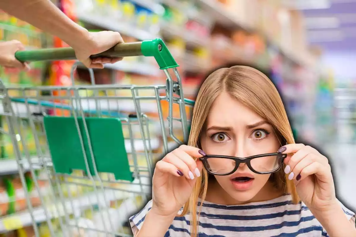 Persona sorprendida en un supermercado