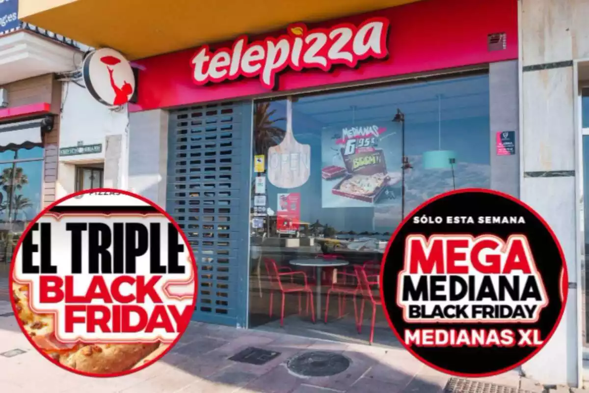 Telepizza tiene dos nuevas promociones para este Black Friday: el triple y mega mediana