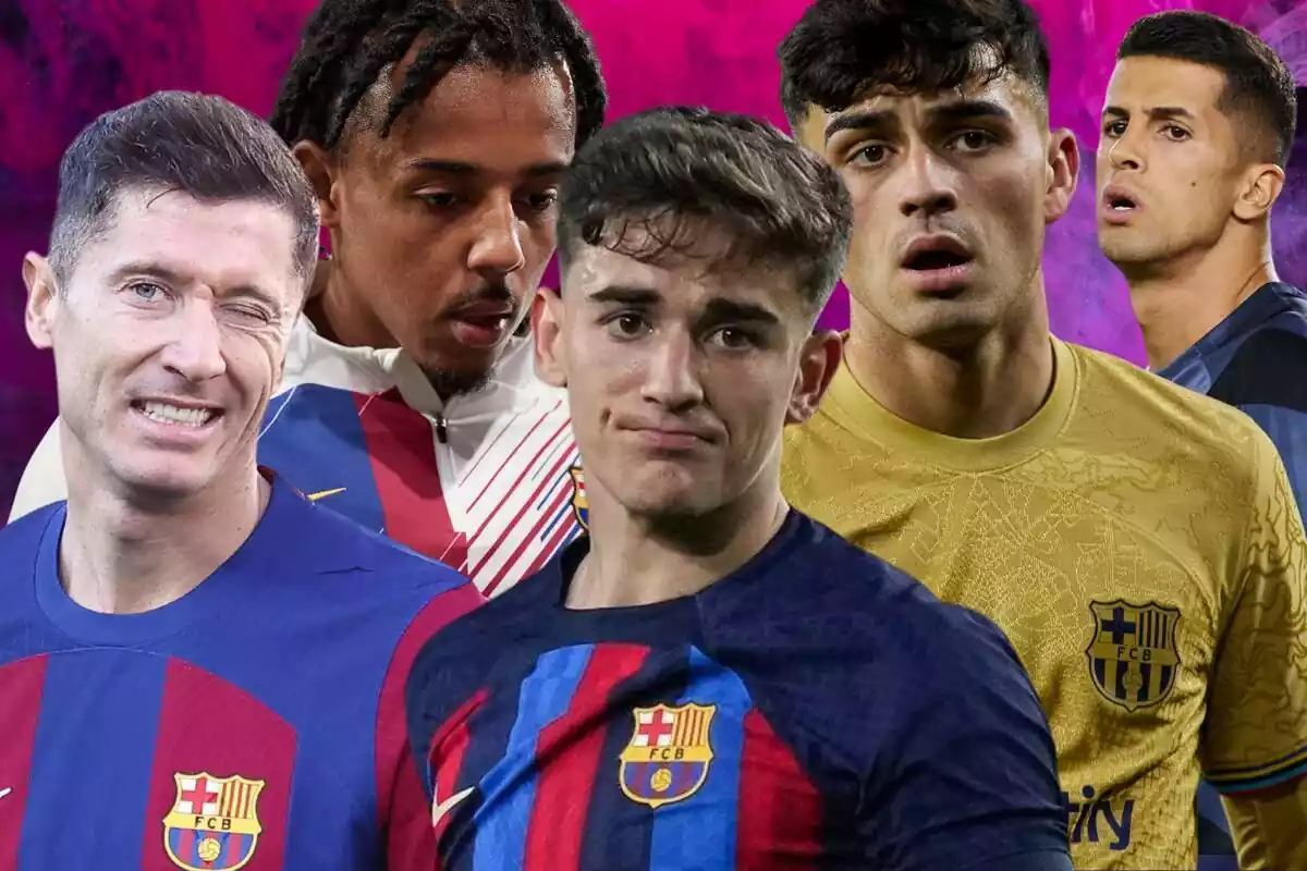 Varios futbolistas del FC Barcelona con el rostro desencajado