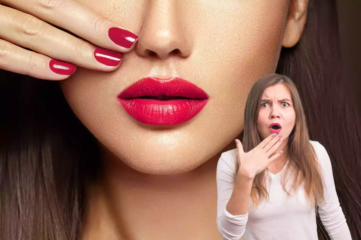 Montaje labios hidratos y perfilados