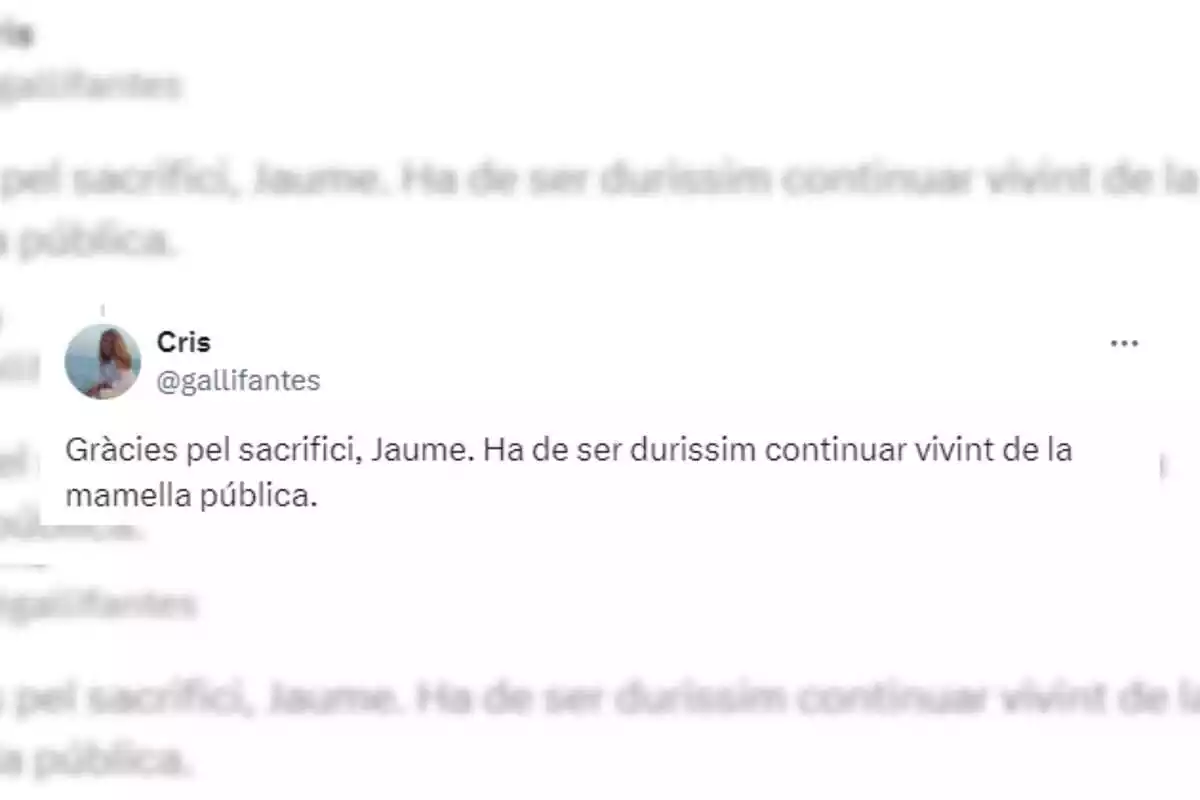 Tuit contra Jaume Asens Tuit contra Jaume Asens