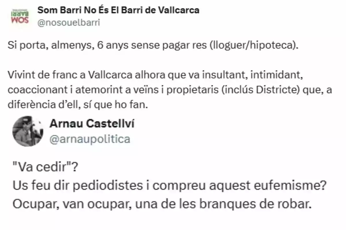 Una publicación de Twitter de Una publicación de Twitter de
