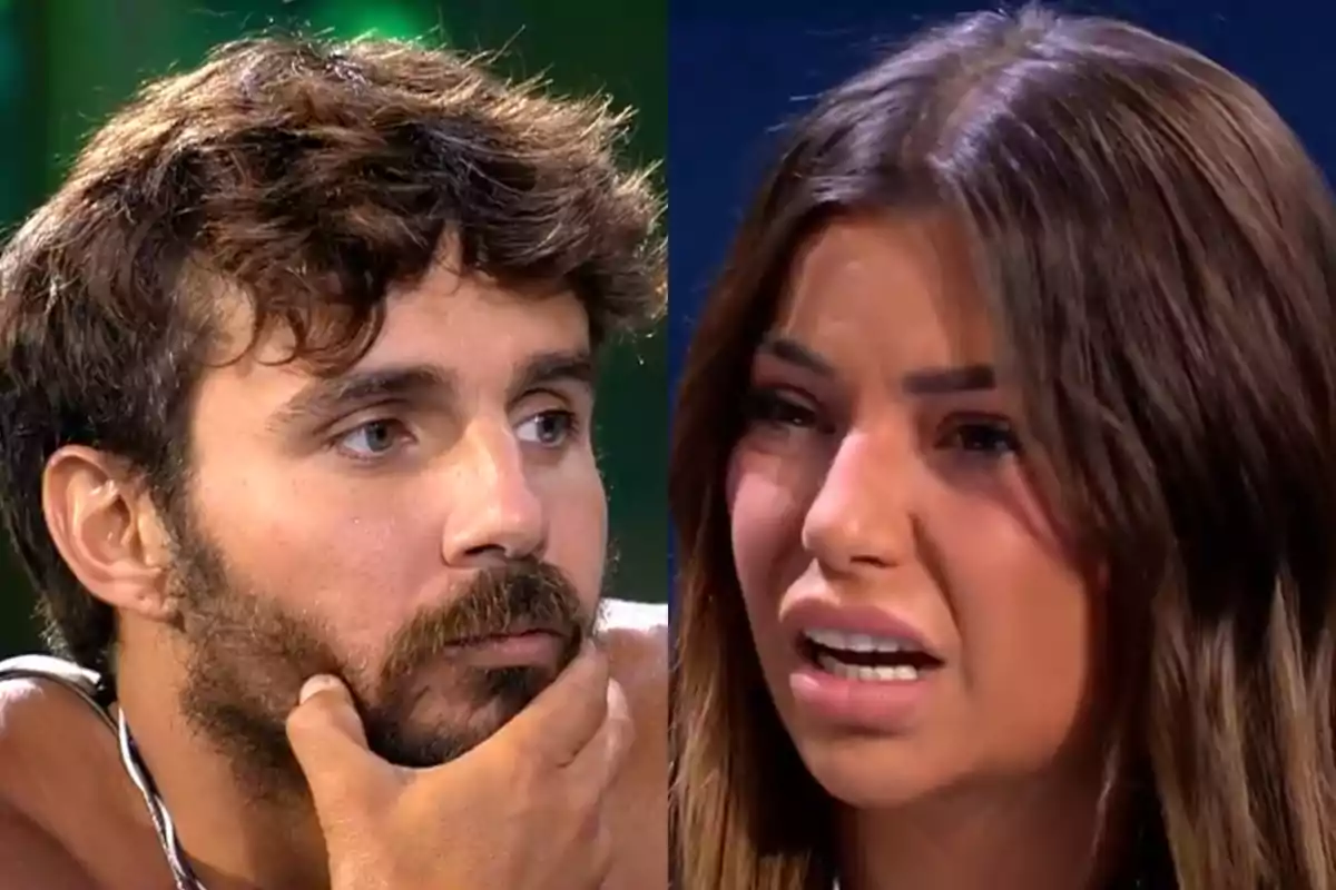 Manuel González y Gabriella en el plató de 'Supervivientes'