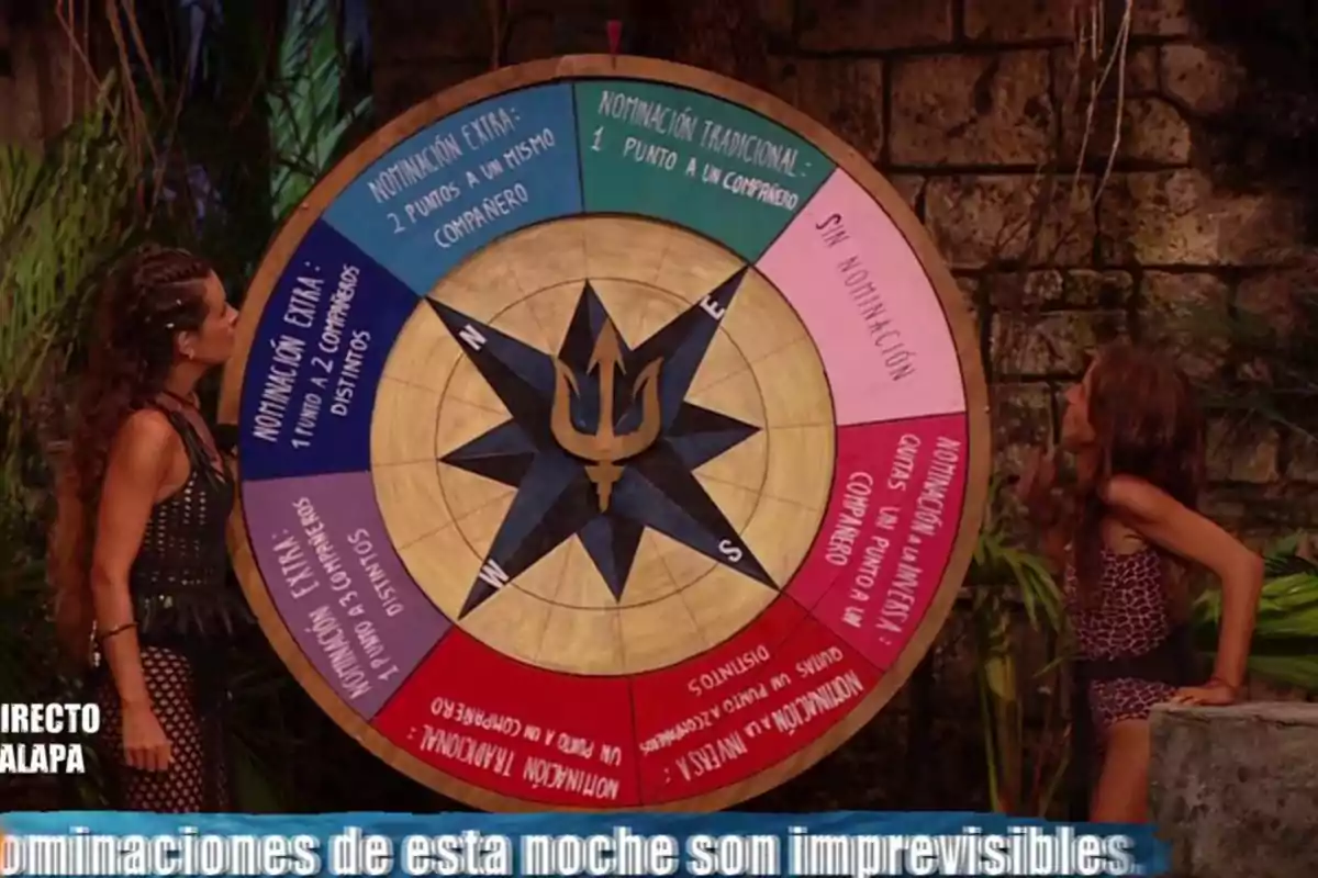 Carmen Alcayde y Laura Madrueño con la Ruleta de Poseidón Carmen Alcayde y Laura Madrueño con la Ruleta de Poseidón