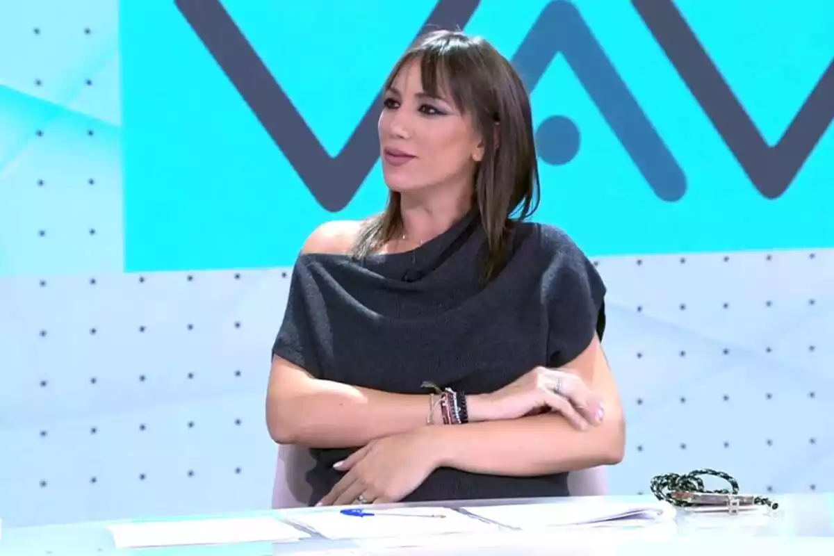 Captura de 'Vamos a ver' con Patricia Pardo mirando a un lado con la mano en la barriga el 3 de noviembre de 2023