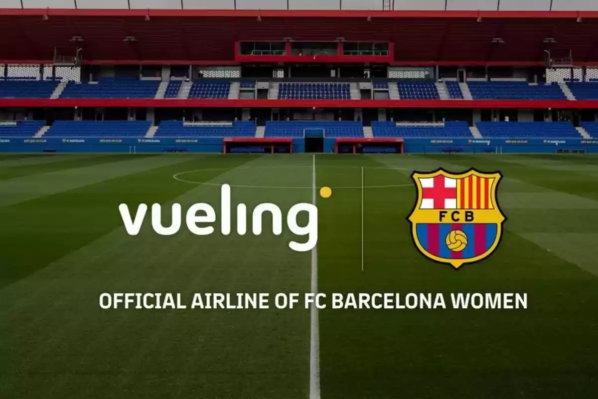 Imagen del acuerdo de patrocinio entre Vueling y el FC Barcelona Femenino Imagen del acuerdo de patrocinio entre Vueling y el FC Barcelona Femenino