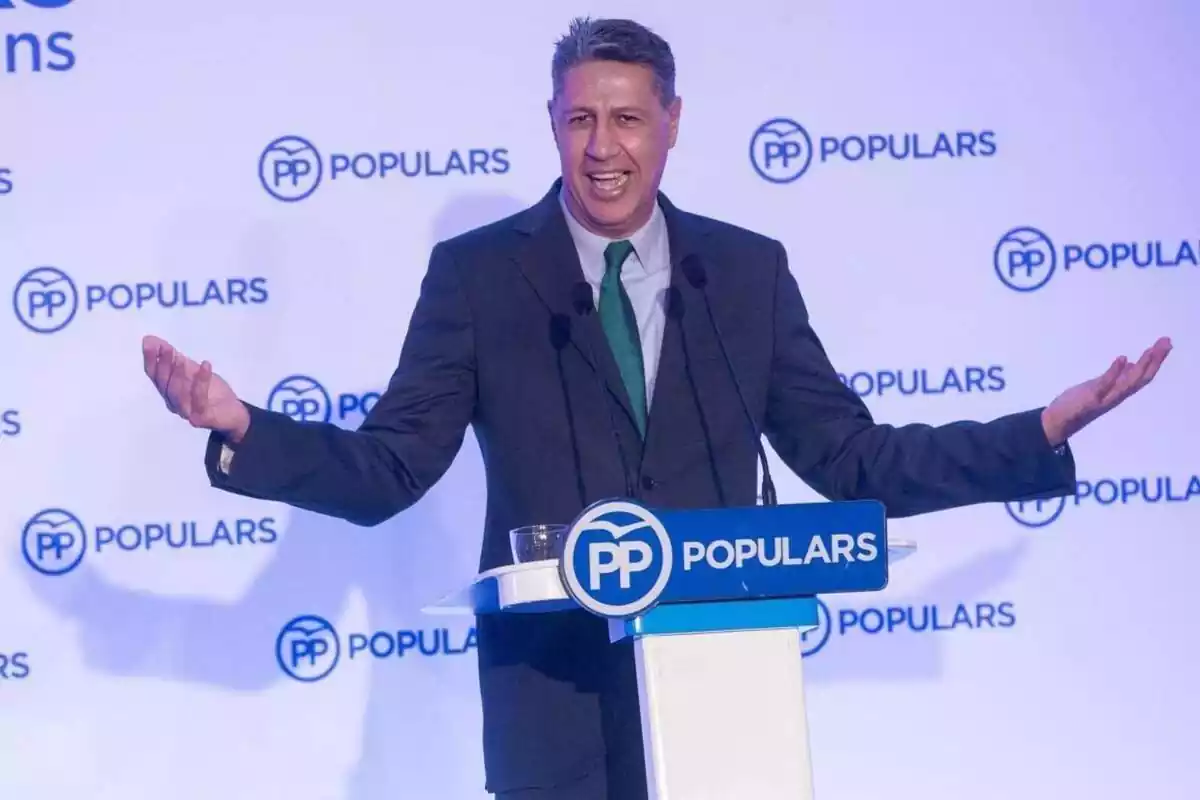 Xavier García Albiol, alcaldable de Badalona, hablando en un acto electoral del Partido Popular